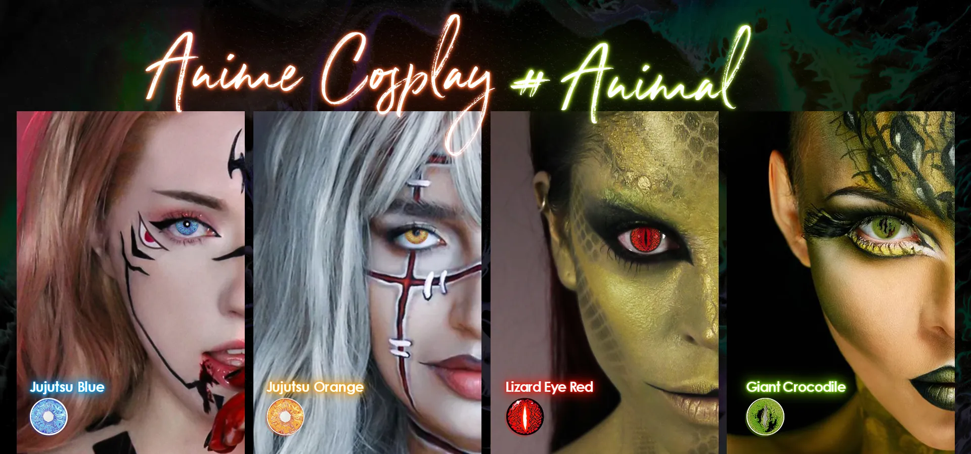 Anime Cosplay & Animal colored contacts