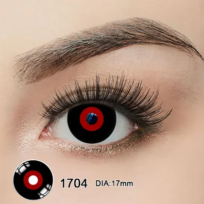 EyeLensy Ghoul Red Black Mini Sclera 17mm | 1 Year