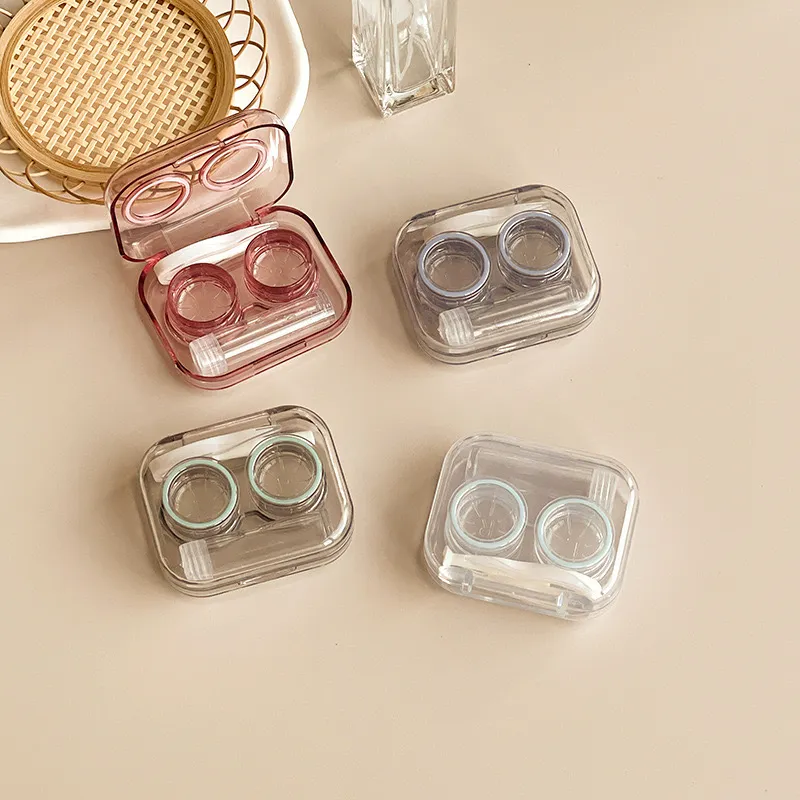 Transparent Portable No-Twist Cap Contact Lens Case | Accessory
