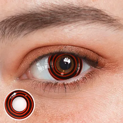 EyeLensy Black Red Spiral | 1 Year